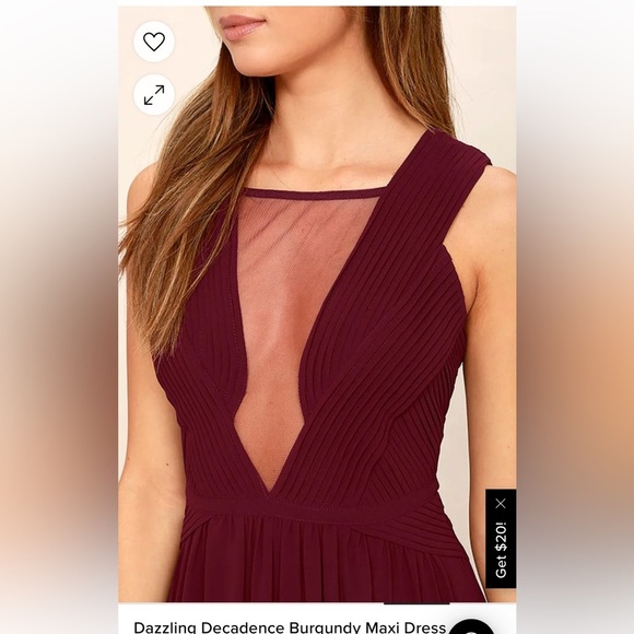 DAZZLING DECADENCE BURGUNDY MAXI DRESS LULUS - Picture 5 of 9
